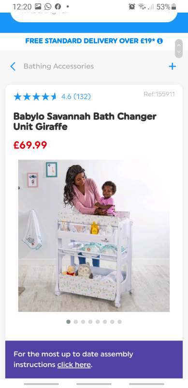 baby changing unit smyths